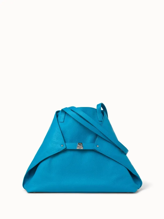 Medium Leather Handbag Peacock Women Akris Shoulder Bags