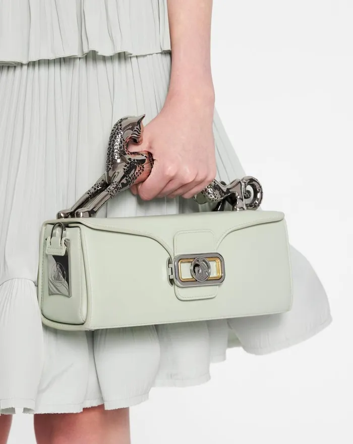 Medium Pencil Cat Leather Bag Sage Women Lanvin Tote Bags and Top Handle Bags