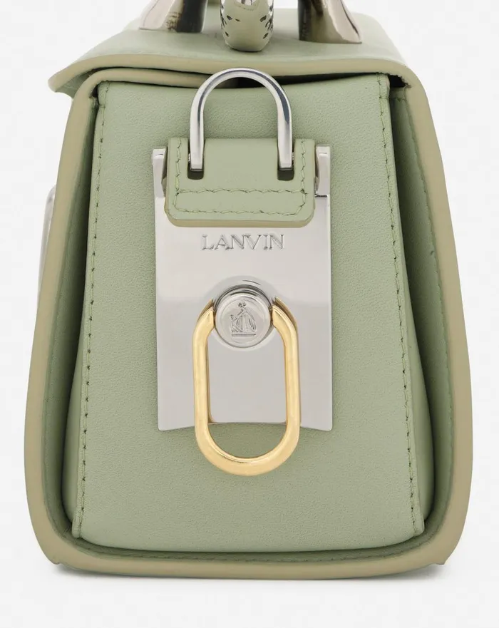 Medium Pencil Cat Leather Bag Sage Women Lanvin Tote Bags and Top Handle Bags