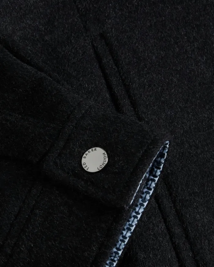 Men ADERBRY 8211 Wool Blend Overshirt Charcoal Ted Baker Shirts