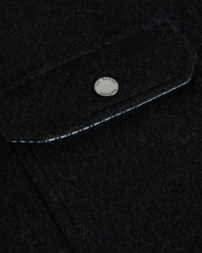 Men ADERBRY 8211 Wool Blend Overshirt Charcoal Ted Baker Shirts