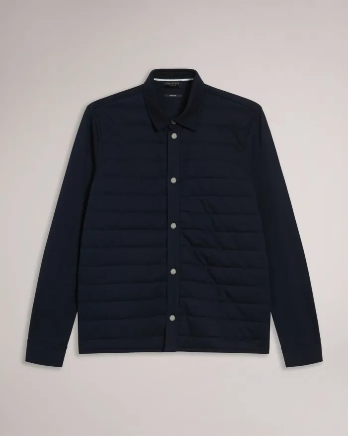 Men ANSTY 8211 Long Sleeve Padded Jersey Shirt Navy Ted Baker Tops