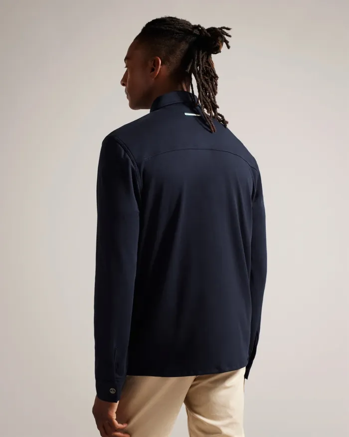 Men ANSTY 8211 Long Sleeve Padded Jersey Shirt Navy Ted Baker Tops Men ANSTY 8211 Long Sleeve Padded Jersey Shirt Navy Ted Baker Tops