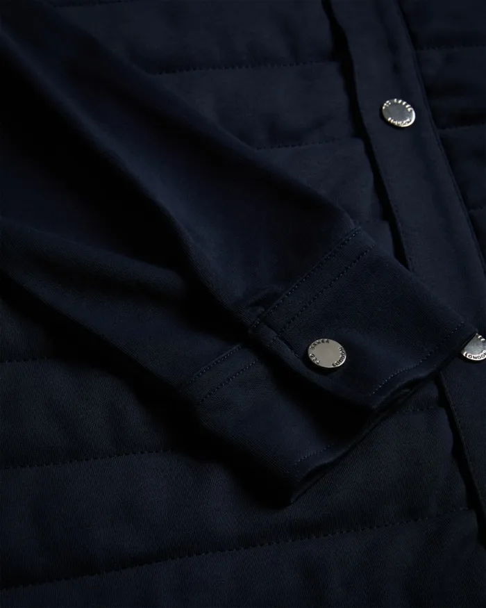 Men ANSTY 8211 Long Sleeve Padded Jersey Shirt Navy Ted Baker Tops Men ANSTY 8211 Long Sleeve Padded Jersey Shirt Navy Ted Baker Tops