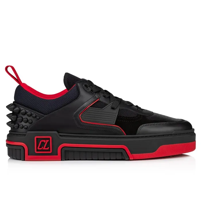 Men Astroloubi Sneakers 8211 Calf Leather And Suede 8211 Black Christian Louboutin Sneakers
