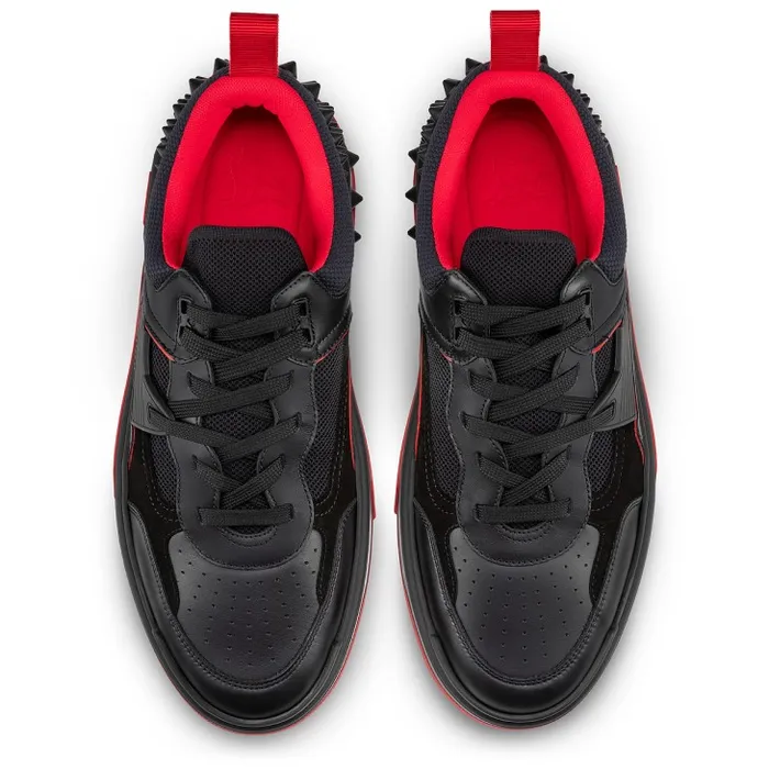 Men Astroloubi Sneakers 8211 Calf Leather And Suede 8211 Black Christian Louboutin Sneakers