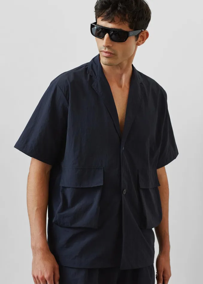 Men Axel Shirt 8211 Navy The Frankie Shop Tops