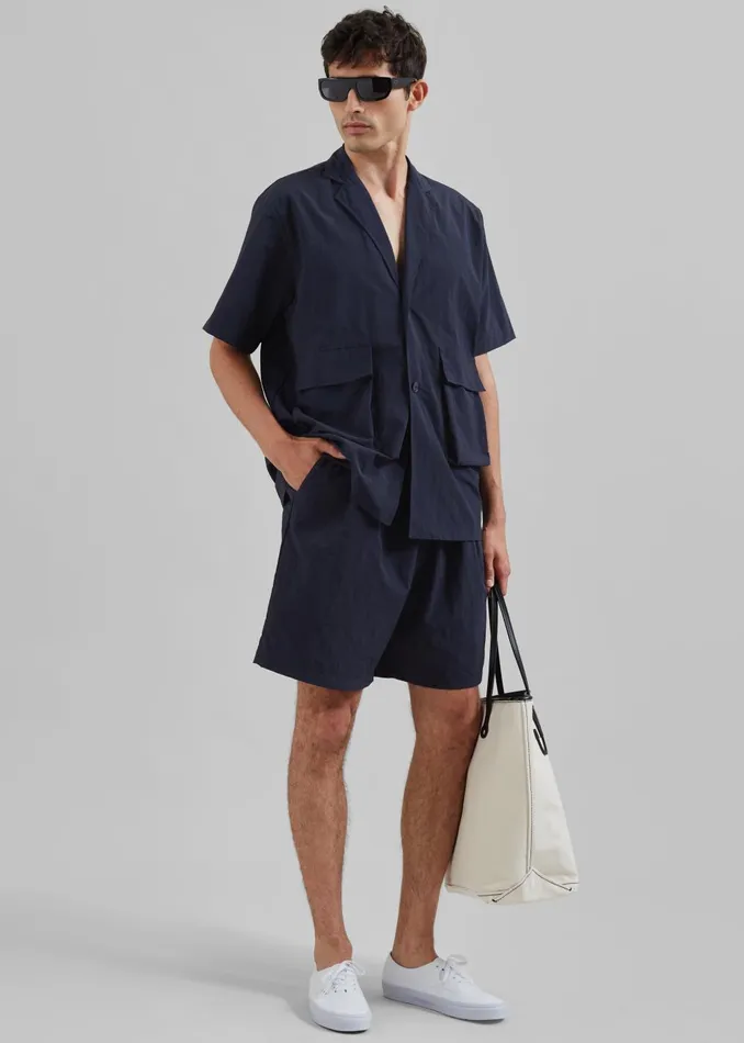 Men Axel Shirt 8211 Navy The Frankie Shop Tops