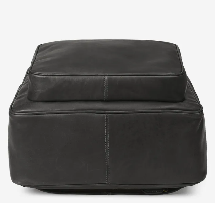 Men Backpacks and Briefcases Johnston and Murphy Rhodes Backpack Black Full Grain