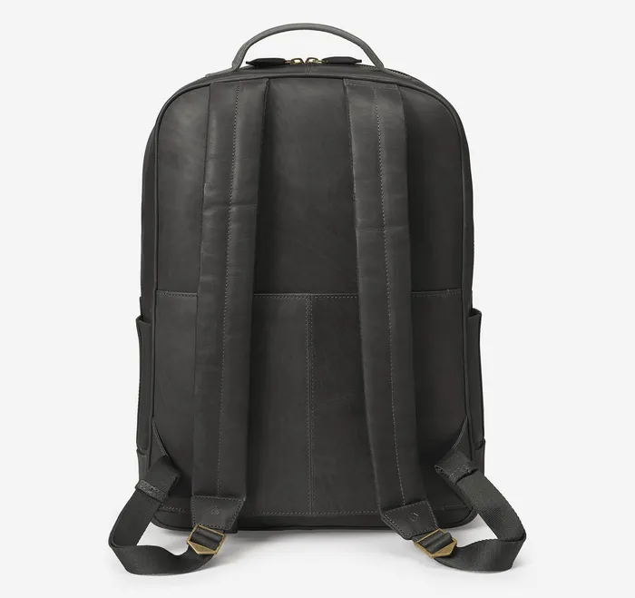 Men Backpacks and Briefcases Johnston and Murphy Rhodes Backpack Black Full Grain