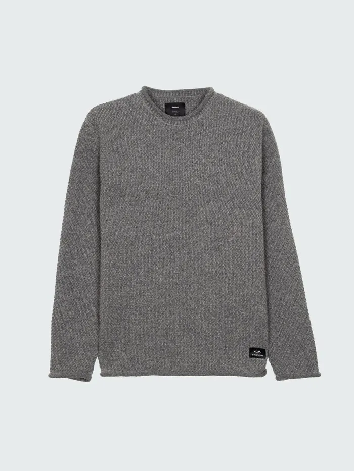 Men Barents Jumper Grey Marl Finisterre Knitwear