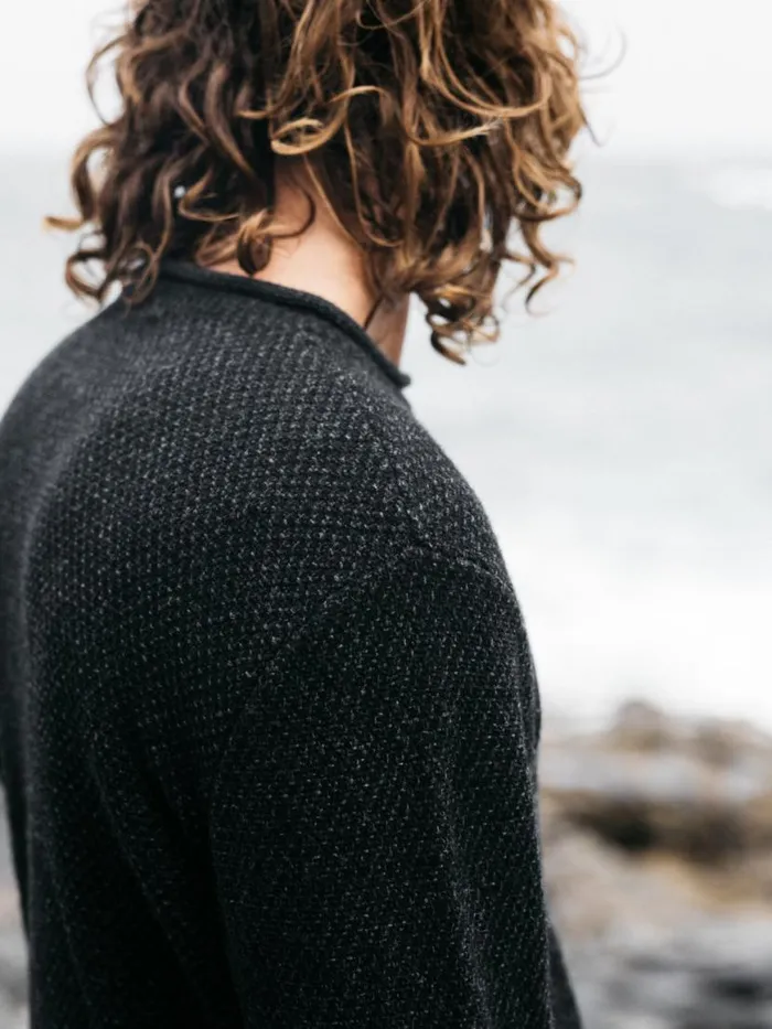 Men Barents Jumper Raven Finisterre Knitwear