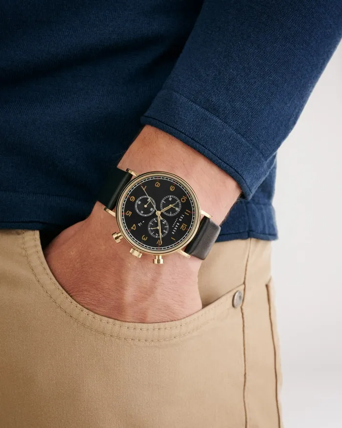 Men BARNETL 8211 Barnett Backlight Leather Strap Watch Blackgold Ted Baker Watches and Jewellery Men BARNETL 8211 Barnett Backlight Leather Strap Watch Blackgold Ted Baker Watches and Jewellery