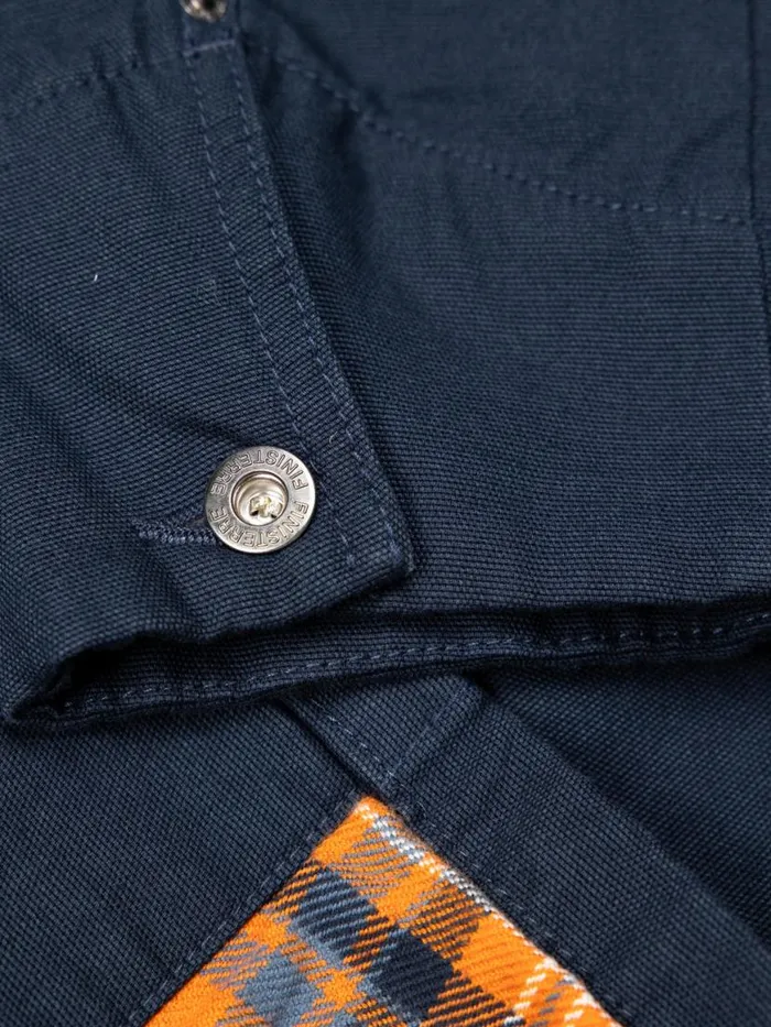 Men Basset Flannel Lined Jacket Navy Finisterre Shirts