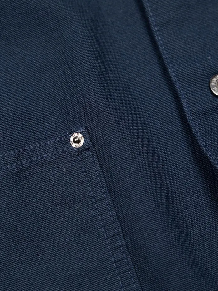 Men Basset Flannel Lined Jacket Navy Finisterre Shirts