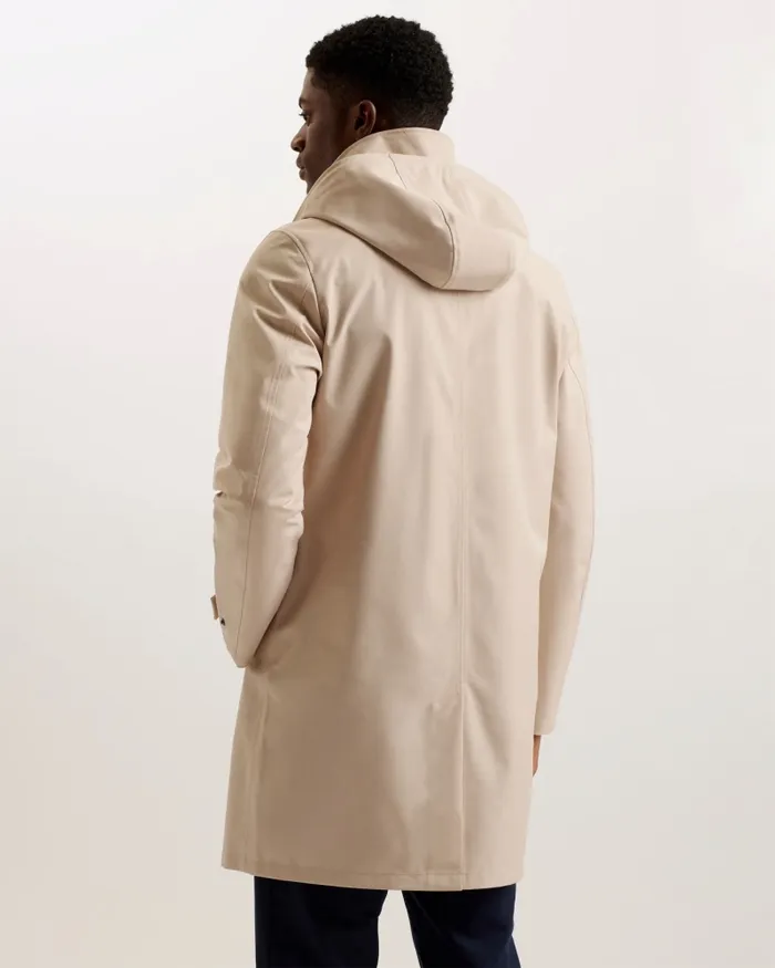 Men BATTERC 8211 Mac Coat With Removable Hood Taupe Ted Baker Coats and Jackets Men BATTERC 8211 Mac Coat With Removable Hood Taupe Ted Baker Coats and Jackets