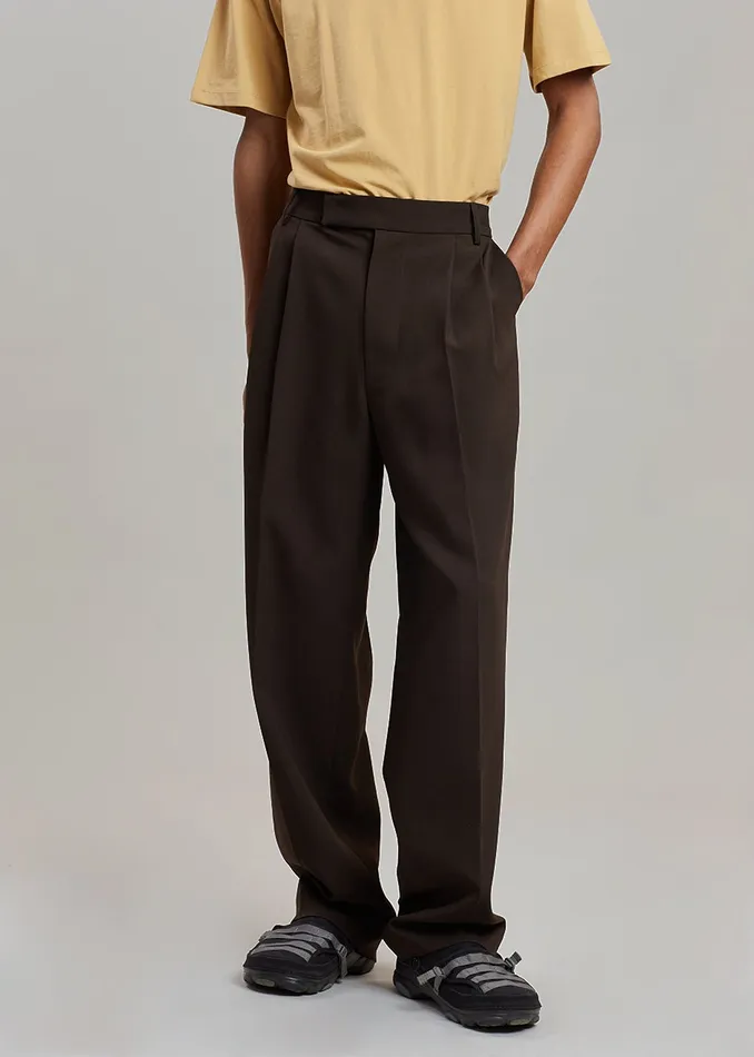 Men Beo Suit Pants 8211 Dark Espresso The Frankie Shop Bottoms