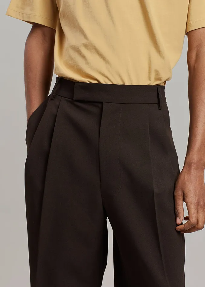 Men Beo Suit Pants 8211 Dark Espresso The Frankie Shop Bottoms