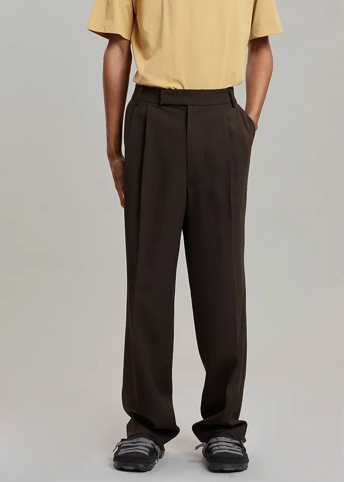 Men Beo Suit Pants 8211 Dark Espresso The Frankie Shop Bottoms
