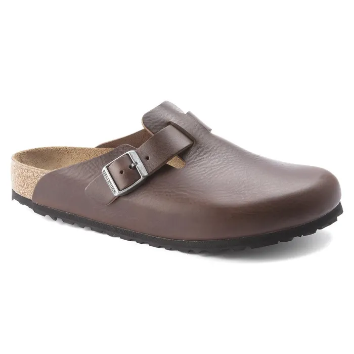 Men Birkenstock Clogs Boston Grip Vintage Wood Roast