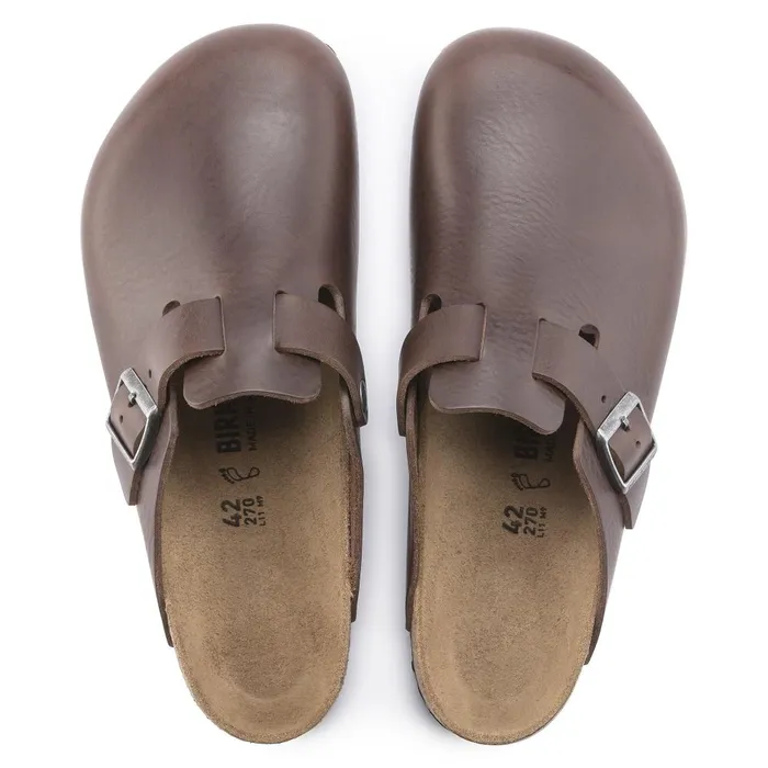 Men Birkenstock Clogs Boston Grip Vintage Wood Roast