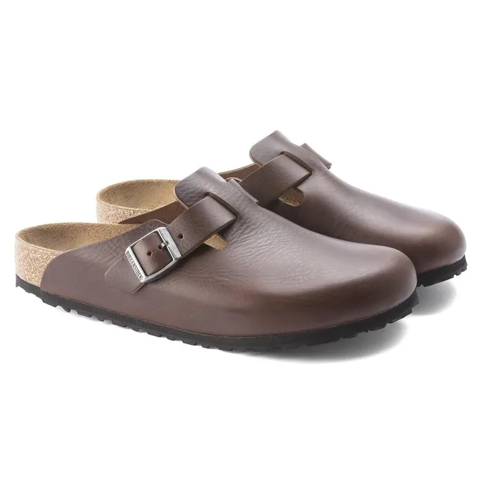 Men Birkenstock Clogs Boston Grip Vintage Wood Roast