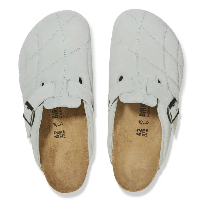 Men Birkenstock Clogs Boston Quilted Aqua