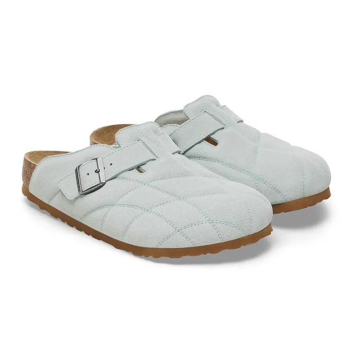 Men Birkenstock Clogs Boston Quilted Aqua