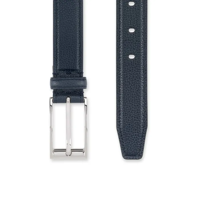 Men Bizzbelt Belt 8211 Grained Calf Leather 8211 Navy Christian Louboutin Belts