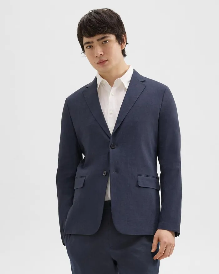Men Blazers Jackets Theory Clinton Blazer In Good Linen Space