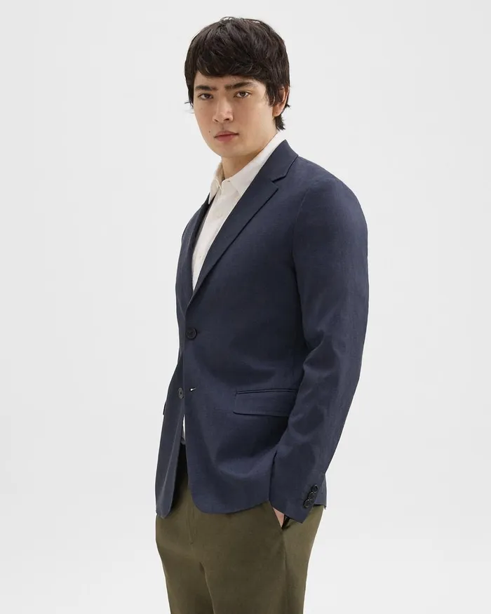 Men Blazers Jackets Theory Clinton Blazer In Good Linen Space