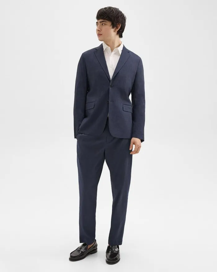 Men Blazers Jackets Theory Clinton Blazer In Good Linen Space