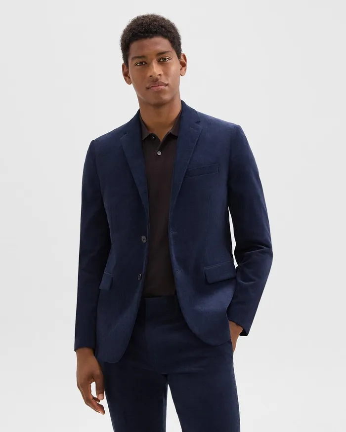 Men Blazers Jackets Theory Morton Blazer In Stretch Corduroy Baltic