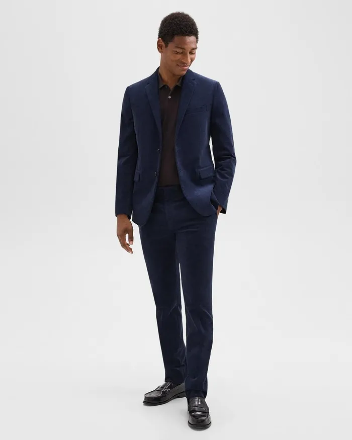 Men Blazers Jackets Theory Morton Blazer In Stretch Corduroy Baltic