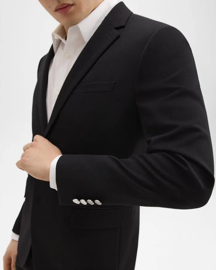 Men Blazers Jackets Theory Morton Blazer In Textured Gabardine Black
