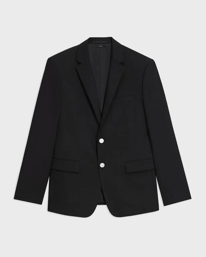 Men Blazers Jackets Theory Morton Blazer In Textured Gabardine Black