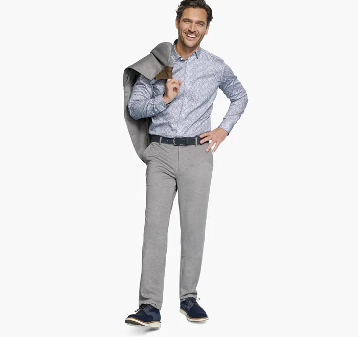 Men Blazers Johnston and Murphy XC Flex Knit Blazer Gray Twill