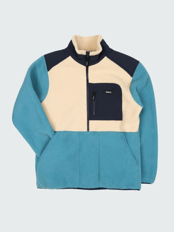 Men Bolster 14 Zip Fleece Ocean Stormoatmeal Finisterre Fleece