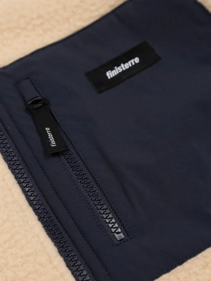 Men Bolster 14 Zip Fleece Ocean Stormoatmeal Finisterre Fleece