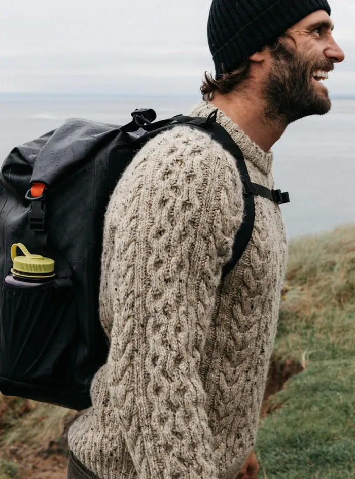 Men Cabet Jumper Oatmeal Finisterre Knitwear
