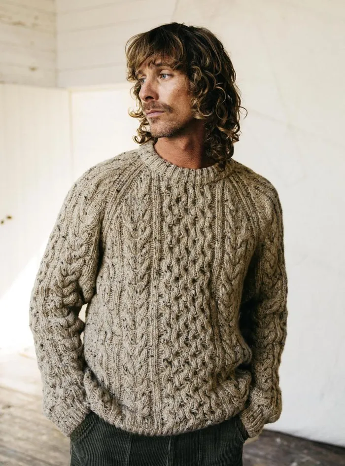 Men Cabet Jumper Oatmeal Finisterre Knitwear