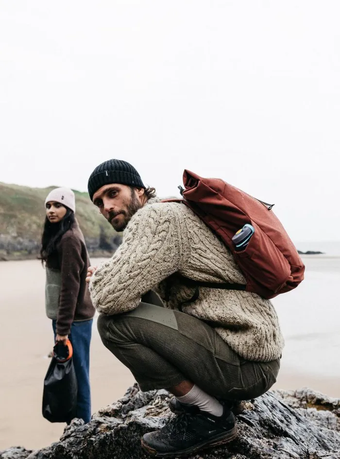 Men Cabet Jumper Oatmeal Finisterre Knitwear