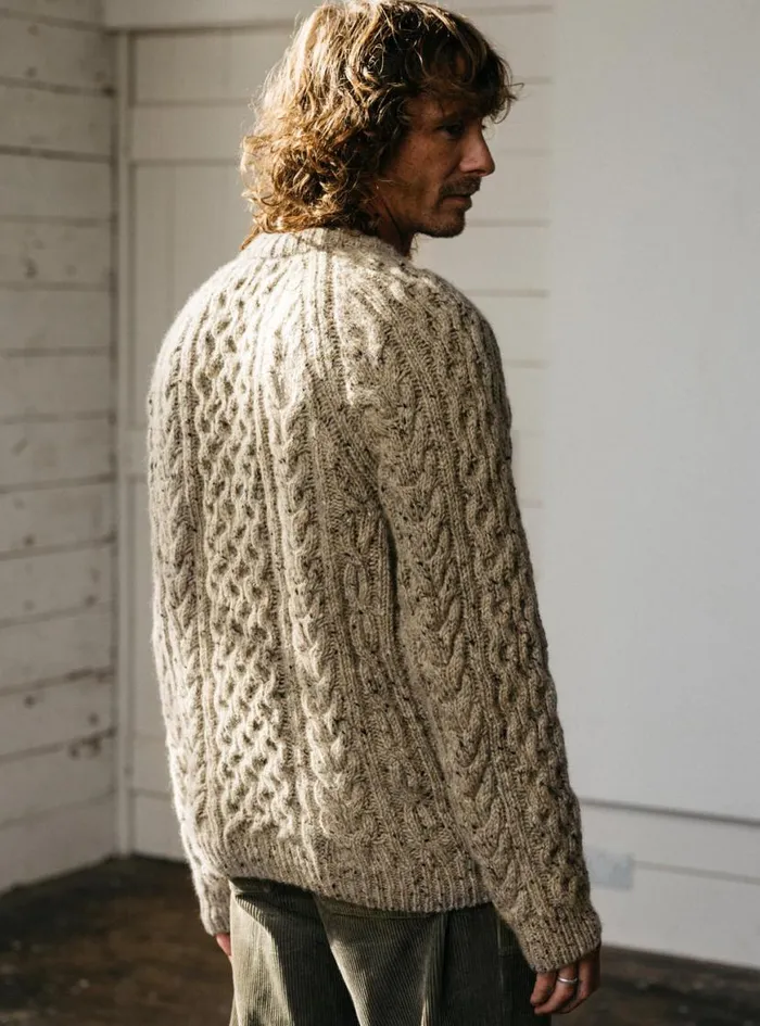 Men Cabet Jumper Oatmeal Finisterre Knitwear