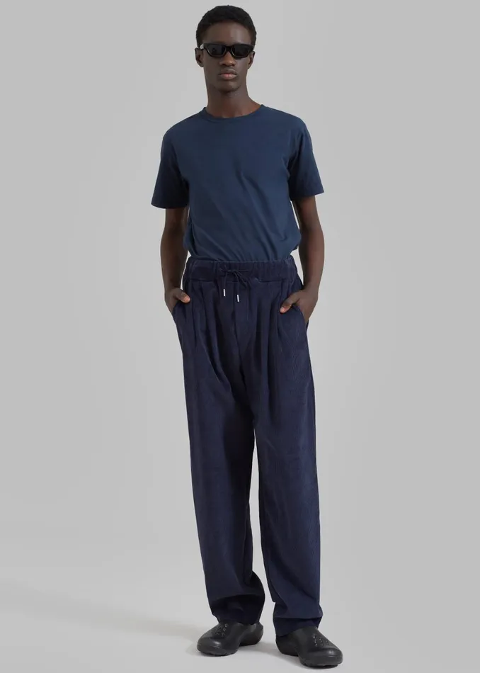 Men Camden Corduroy Pants 8211 Navy The Frankie Shop Bottoms