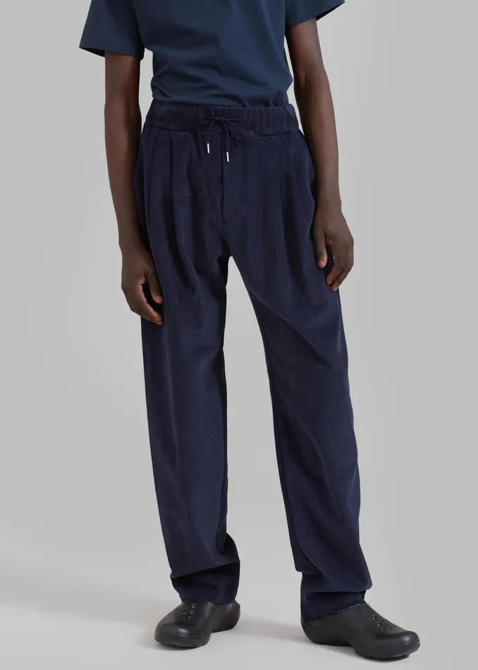 Men Camden Corduroy Pants 8211 Navy The Frankie Shop Bottoms