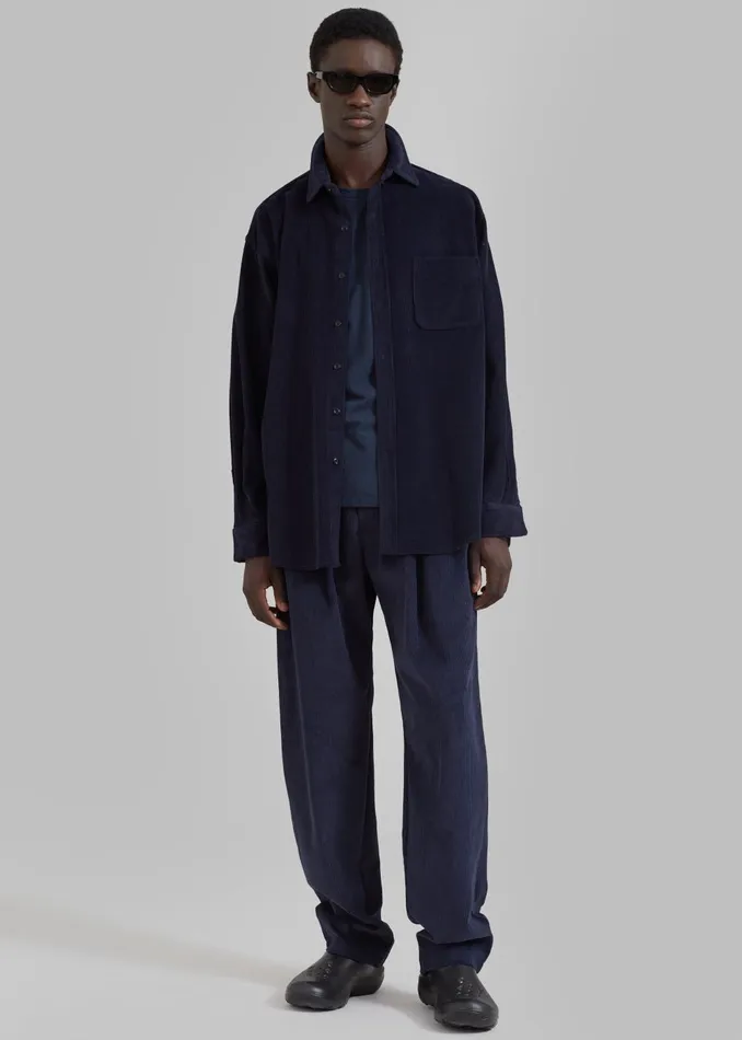 Men Camden Corduroy Pants 8211 Navy The Frankie Shop Bottoms