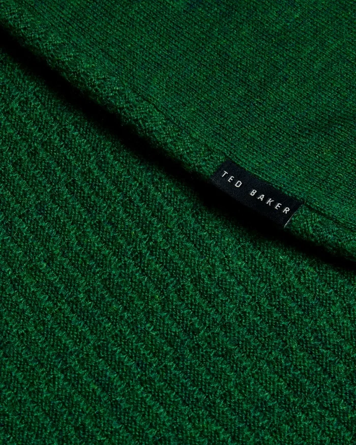 Men CAPAB 8211 Contrast Trims Crew Neck Jumper Green Ted Baker Jumpers and Knitwear Men CAPAB 8211 Contrast Trims Crew Neck Jumper Green Ted Baker Jumpers and Knitwear