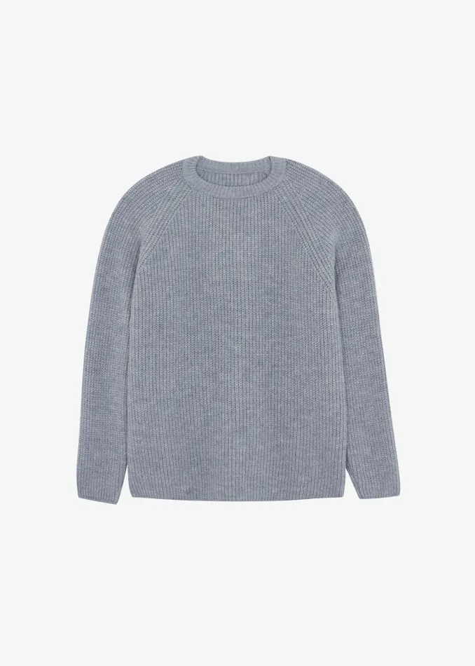 Men Carter Crew Neck Sweater 8211 Grey The Frankie Shop Knitwear