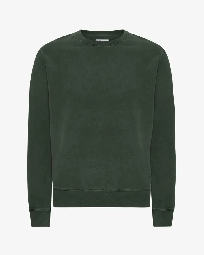 Men Classic Organic Crew Midnight Forest Colorful Standard Crewneck Sweatshirts