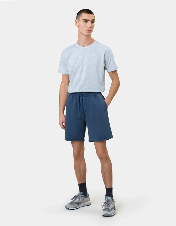 Men Classic Organic Sweatshorts Faded Black Colorful Standard Shorts